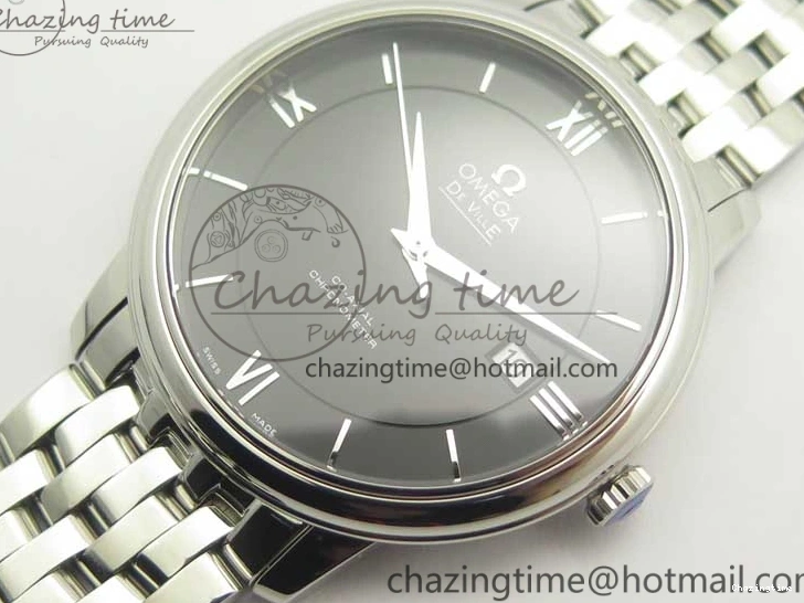 0402 De Ville SS RXW 1:1 Best Edition Black Dial on SS Bracelet A2892 (Free Leather Strap) Sporty 8017